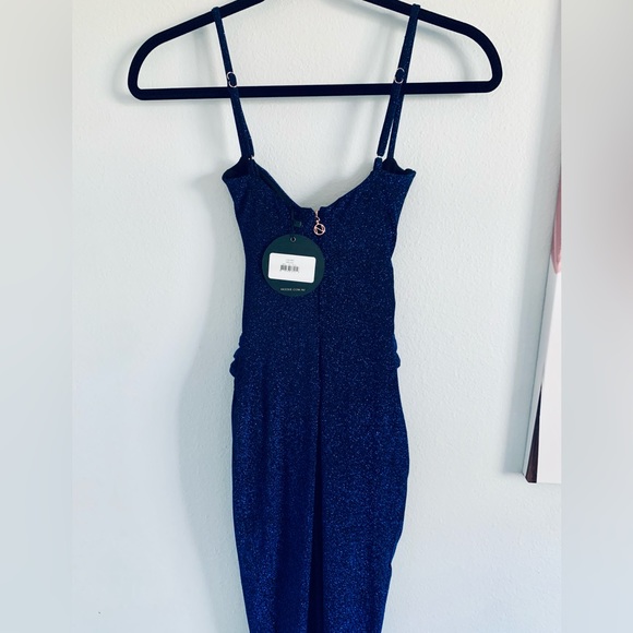 NWT! Nookie • Luna Midi Dress in Navy • Glitter Cocktail • XS • Retail $209 - Picture 13 of 16
